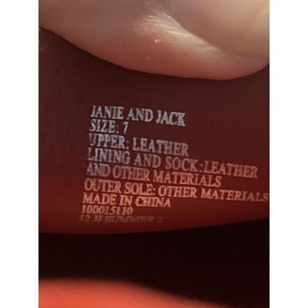 JANIE & JACK‎ BOAT SHOE RED WHITE LEATHER DECK TODDLER BOY 7 PREPPY - Picture 5 of 5